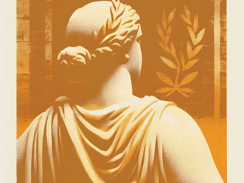 Classical Roman and Greek styled illustration representing What Is Zero-Based Budgeting—and Why Is It Trending in 2025? with stack of Roman coins or merchant scales