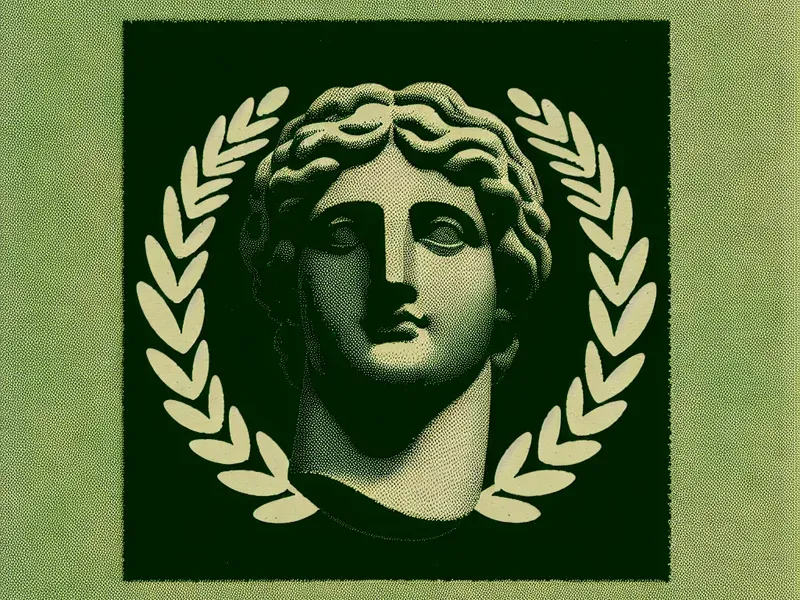 Classical Roman and Greek styled illustration representing The Life and Times of Zvi Griliches with Roman accounting tablets or stylus