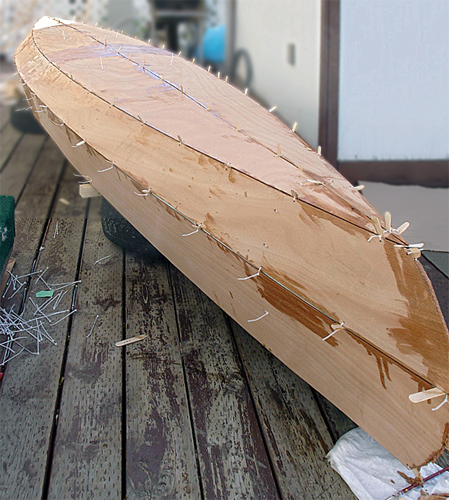 Canoe stitch and glue