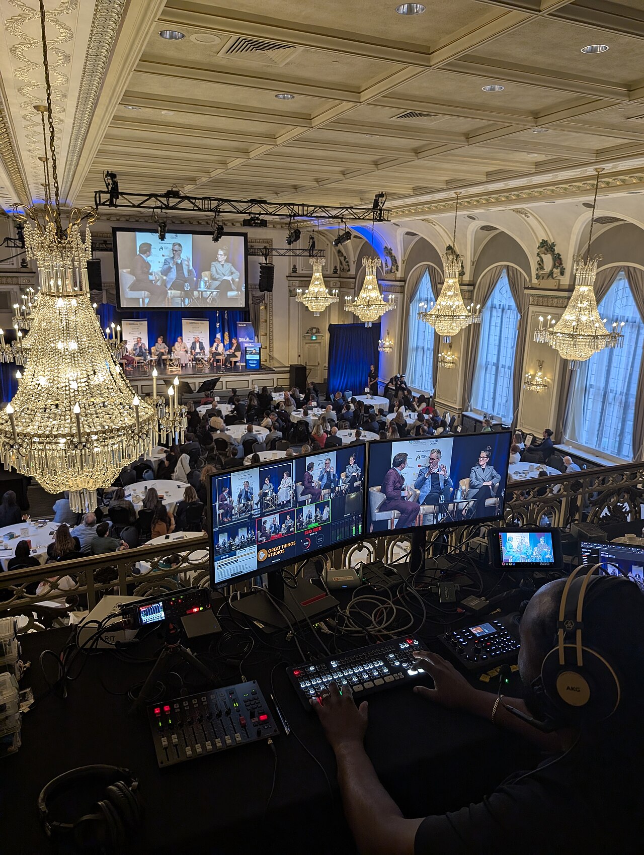Multi-camera video production setup